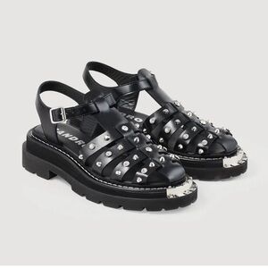 Sandro leather sandal